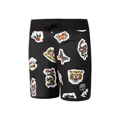 Мужские теннисные шорты Hydrogen Tech Tattoo Shorts Men - Black, Multicoloured
