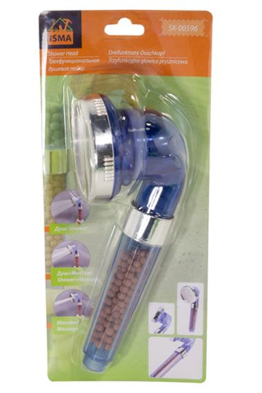 Лейка душевая трехфункциональная (душ/массаж/душ+массаж,80х80х230мм),в блистере ISMA ISMA-SK-00596