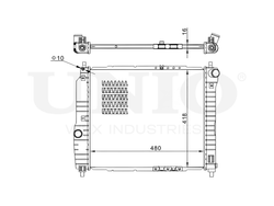 Радиатор охлаждения двигателя UNIO RAD-10091