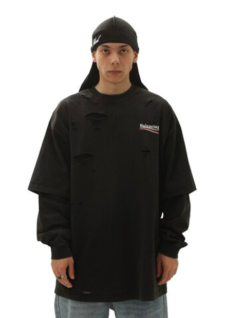 Лонгслив Balenciaga Double Sleeve (Black)