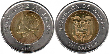 Панама 1 бальбоа, 2011 Васко Нуньес де Бальбоа XF