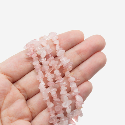2352 Розовый кварц натур. крошка 4-8,5мм, 40см