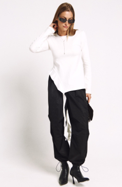 Лонгслив с декором 1236 молоко