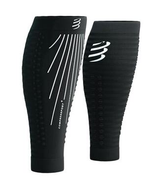 Compression sleeve Compressport R2 Aero Calf Sleeves - black/white