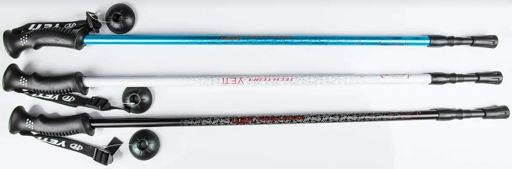 Палки для скандинавской ходьбы YETI 115 - 135 см, 100% стекловолокно