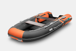Надувная лодка GLADIATOR E450S оранжево-темносерая