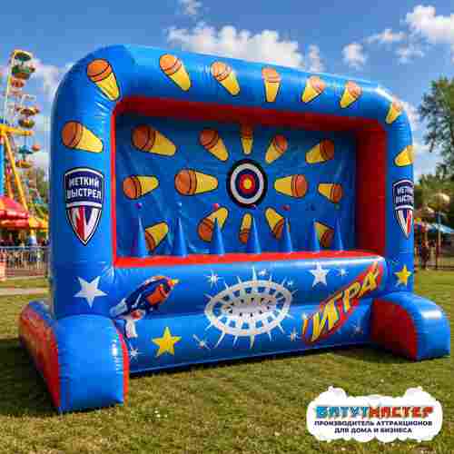 Надувной аттракцион дартс «Тир Победителей», размер 6×1,5×3,5 м
