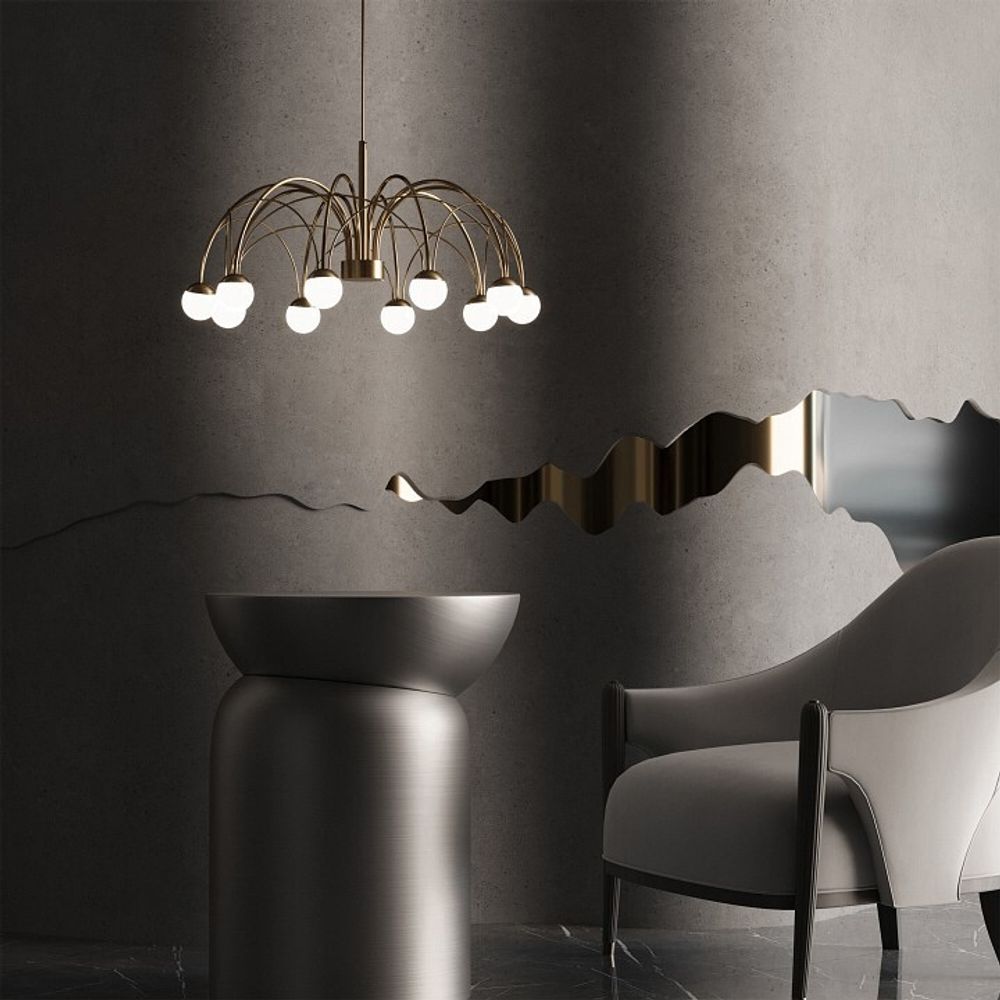 Люстра на штанге Eurosvet Ragno 90030/10 LED золото