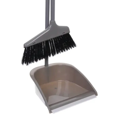 Набор для уборки, щетка для пола с совком «Эконом» серая WF35