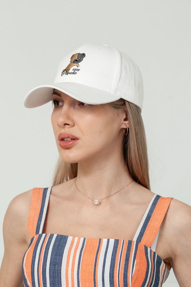 Бейсболка В46 F (Белый / 56-58 / 30х30х6 / б/р / Хлопок / 0.3)