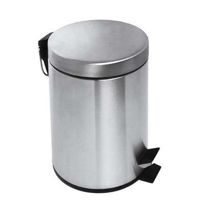 Ведро для мусора 8л с педалью нерж, B09-8L