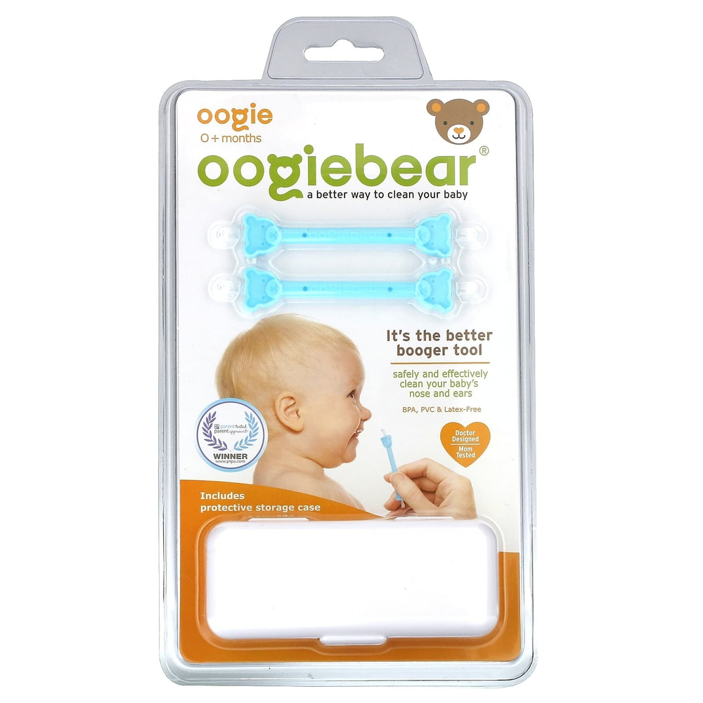 oogiebear, It's The Better Booger Tool, от 0 месяцев, синий, 2 шт.