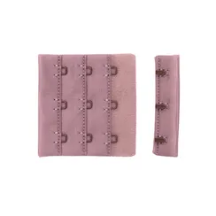 Застежка с крючками кофейно-розовая 3 ряда (цв. 885), 57*55 мм