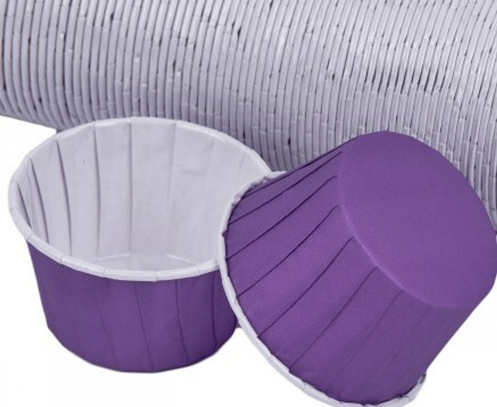 Капсулы с усиленным краем, 50*40 мм, фиолетово-белые ламинация, 10 шт/упак