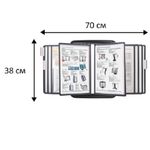 Демосистема настенная Brauberg, с 10 панелями, серая
