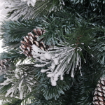 Ёлка светодиодная «Царская» 210 см,ПВХ+леска, шишки, белое напыление, Теплый белый (270 веток) (T2121-210)