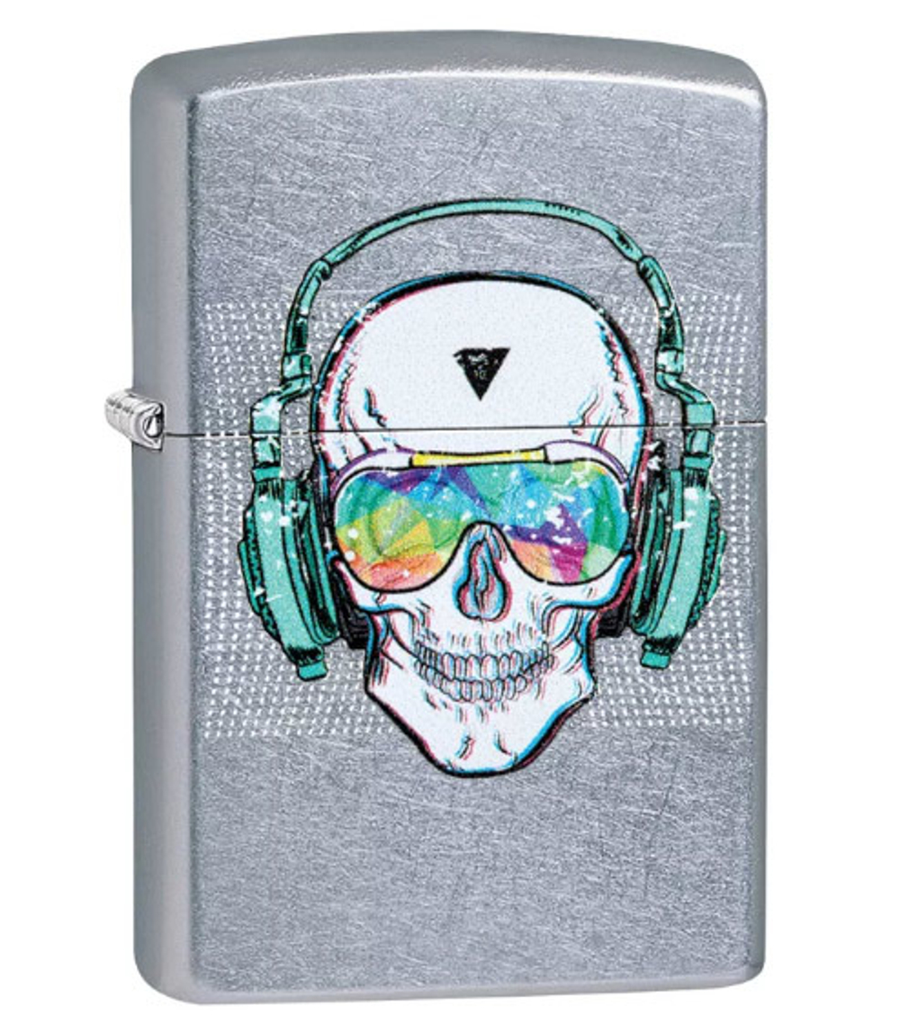 Зажигалка ZIPPO Classic High Polish Chrome™ с черепом ZP-29855