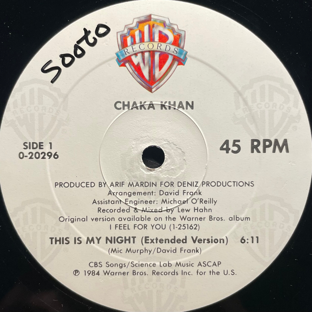 Chaka Khan ‎– This Is My Night (США 1984г.) 12", 45 RPM