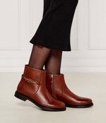 Кожаные ботильоны Tommy Hilfiger - коричневый(FW0FW08251)