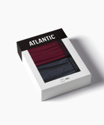 Мужские трусы боксеры Atlantic, набор из 2 шт., хлопок, каберне + графитовые, 2MBX-025
