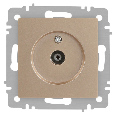 Розетка Intro Accent 6-301-04 TV одиночная, IP20, СУ, шампань