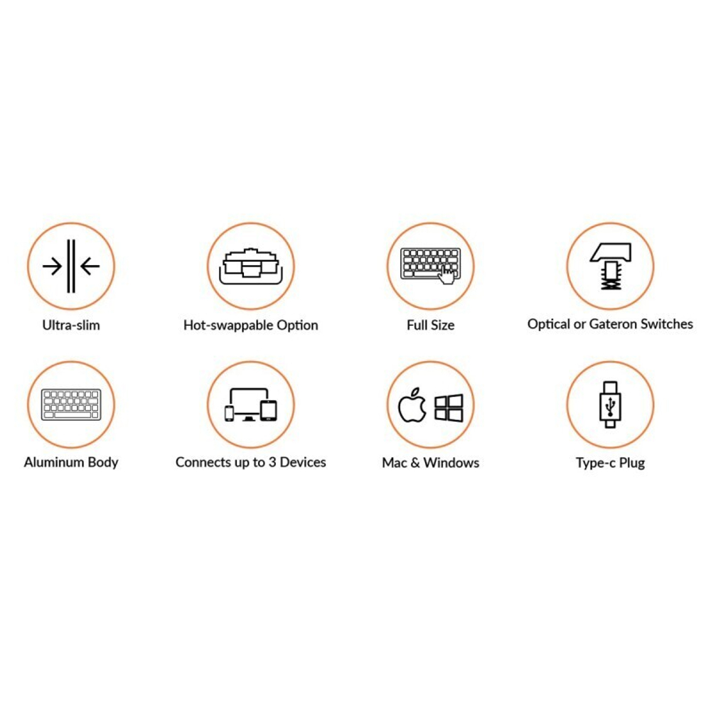 Беспроводная механическая ультратонкая клавиатура Keychron K5SE, Full Size, RGB подсветка, Blue Switch (K5SE-E2)