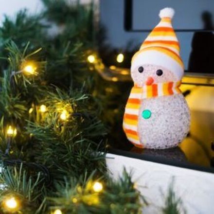 Фигура светодиодная "Снеговик" 10см, RGB