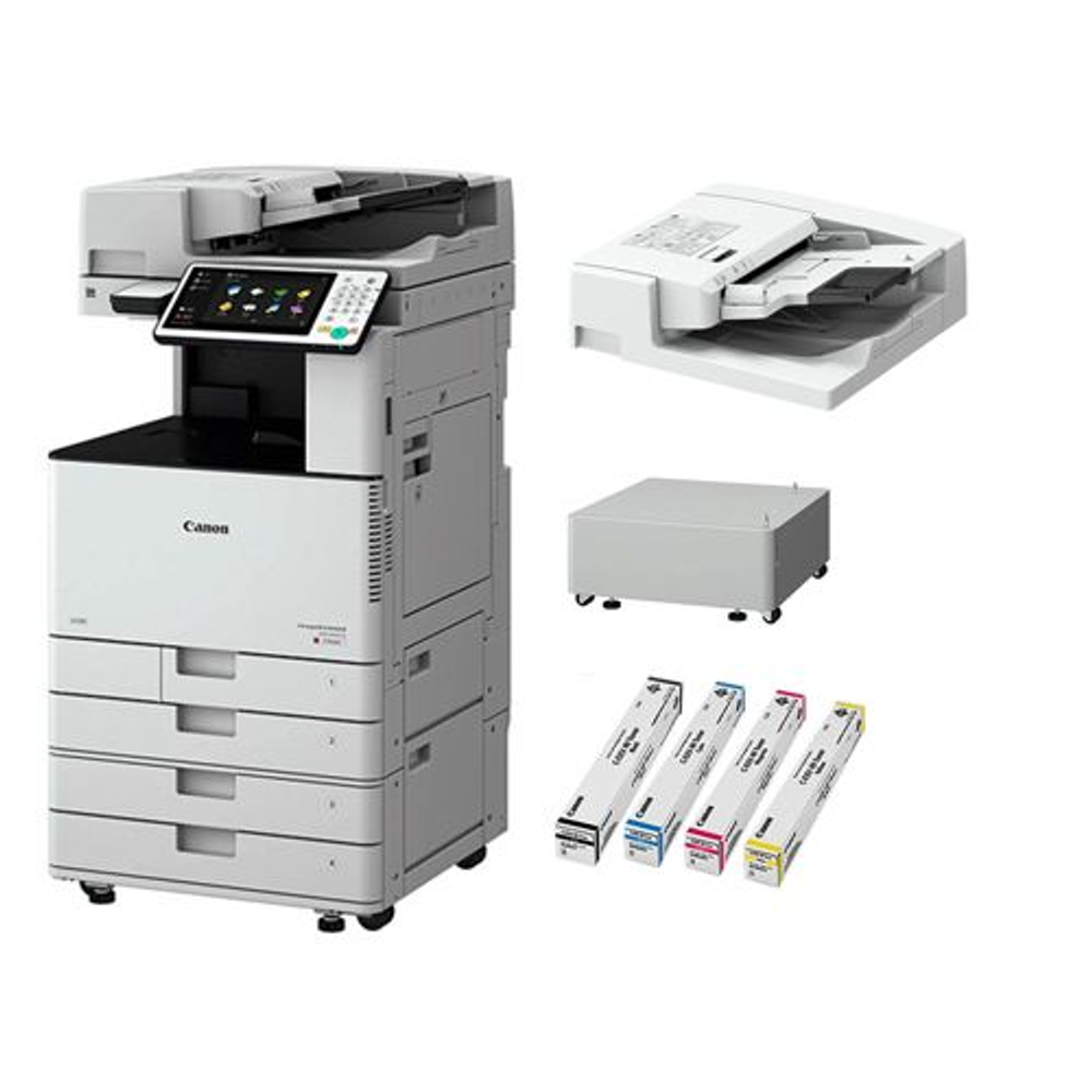 МФУ Canon imageRUNNER ADVANCE DX C3822i MFP с автоподатчиком, тумбой и тонерами