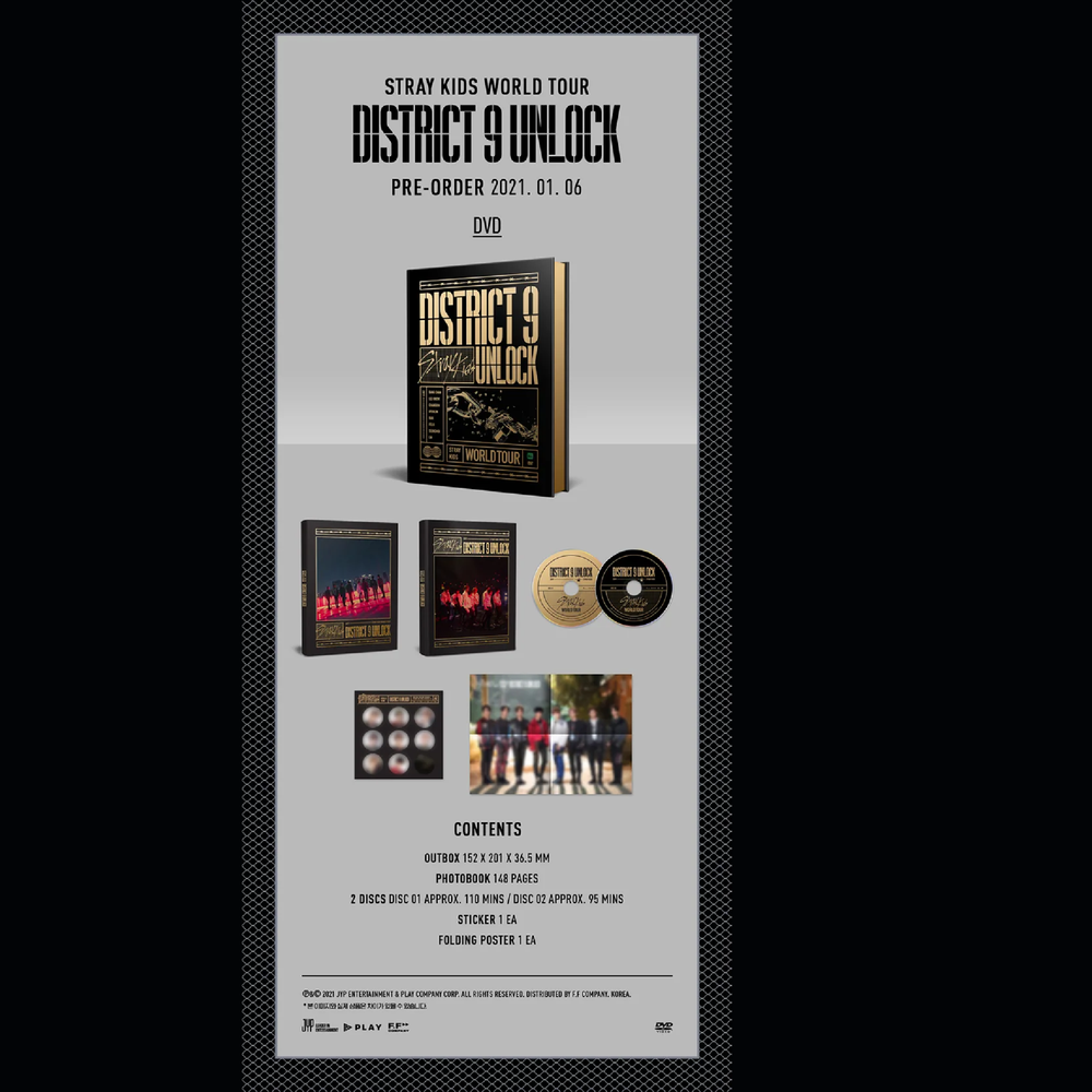 DVD Stray Kids World Tour District 9 : Unlock' in SEOUL