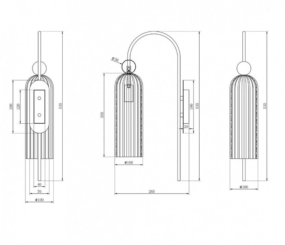Бра Maytoni Antic MOD302WL-01CG