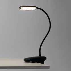 Настольный светильник ЭРА NLED-525-6W-BK светодиодный аккумуляторный на прищепке черный