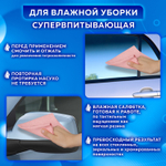 Салфетка из МИКРОФИБРЫ ГУБЧАТАЯ супервпитывающая 30х30 см комплект 2 шт. HIGH ABSORB 320 г/м2 LAIMA (3 штуки в упаковке)