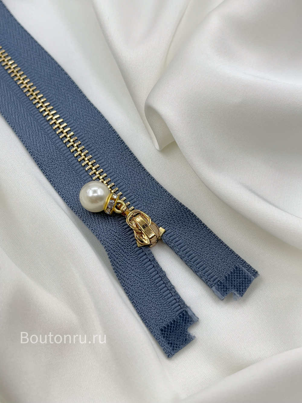 Молния серая золото жемчуг