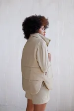 Жилет ko-ko-ko женский утеплённый бежевый