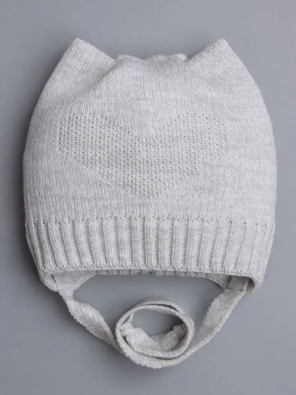 Шапка для девочки с ушками осенняя