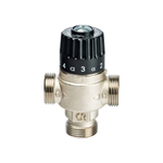 Клапан термостатический смесительный STOUT - 3/4" (НР, 30-65°C, Kvs 1.8, T-образное смешивание)