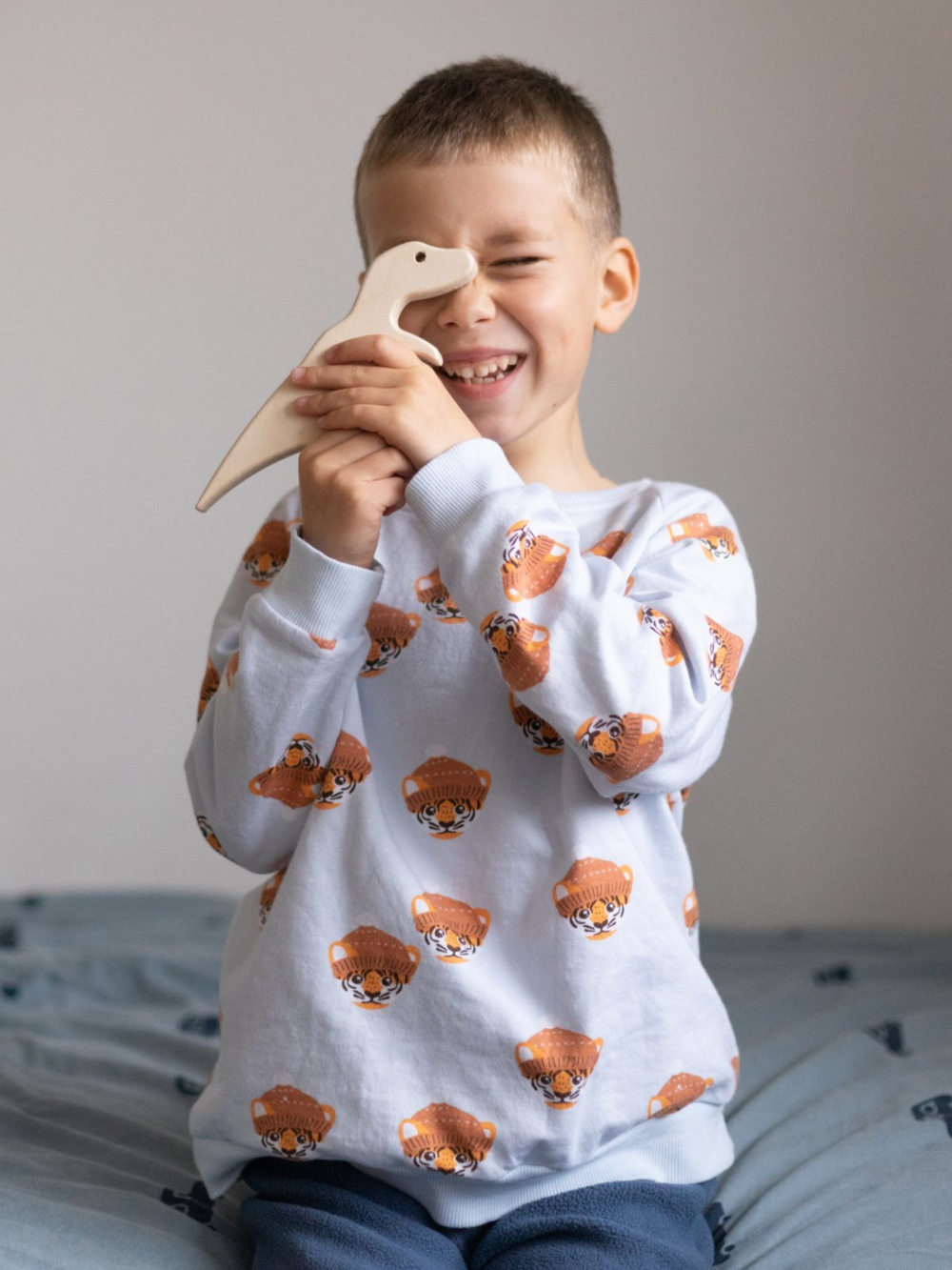 Утеплённый свитшот оверсайз Mjölk Тигрята