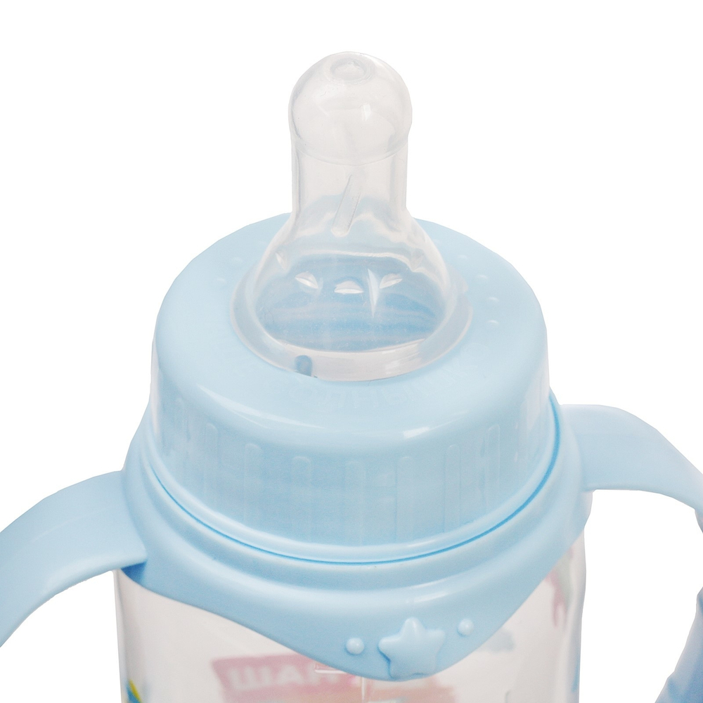 Бутылочка для кормления «Сыночек» детская классическая, с ручками, 250 мл, от 0 мес. 2969803