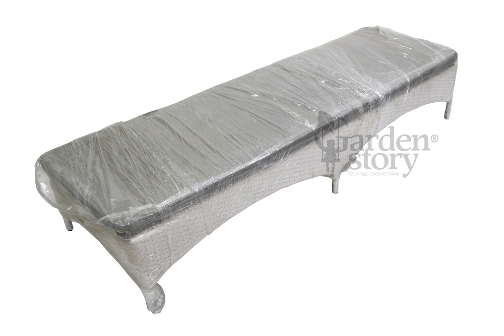 Лежак Мальта арт.M001-МТ002, ротанг искусственный (молочный)