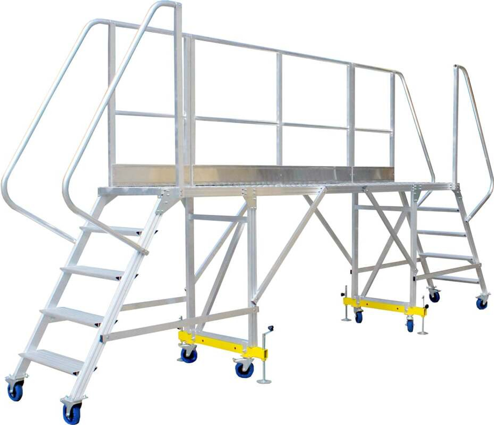 Площадка авиационная алюминиевая MEGAL ПАА - 1,3 х 3,5 х ВО с двухсторонним подъемом