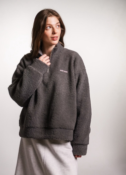 Олимпийка Zoe из плюшевой ткани, графит