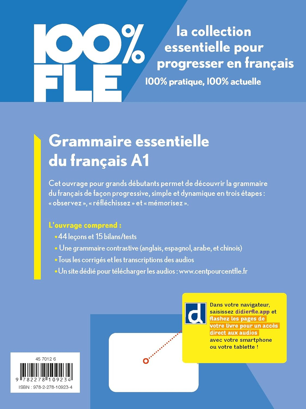 100% FLE - Grammaire essentielle du francais A1 - livre + didierfle.app