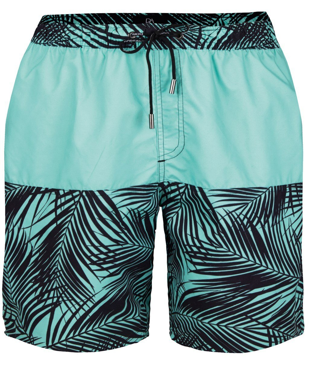 Мужские шорты для плавания с принтом в виде пальмовых листьев Doreanse (Размер: XL) (Цвет: салатовый)