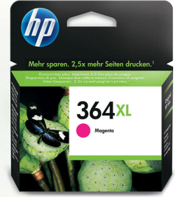 Картриджи HP 364XL: оригинальный струйный картридж увеличенной емкости, пурпурный, большой (XL) ресурс, чернила на пигментной основе, 750 страниц