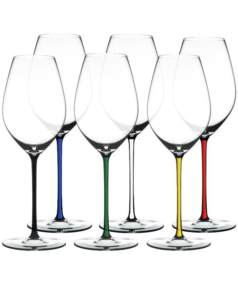 Riedel Fatto a Mano Набор фужеров Champagne Wine Glass 445мл с разноцветными ножками - 6шт