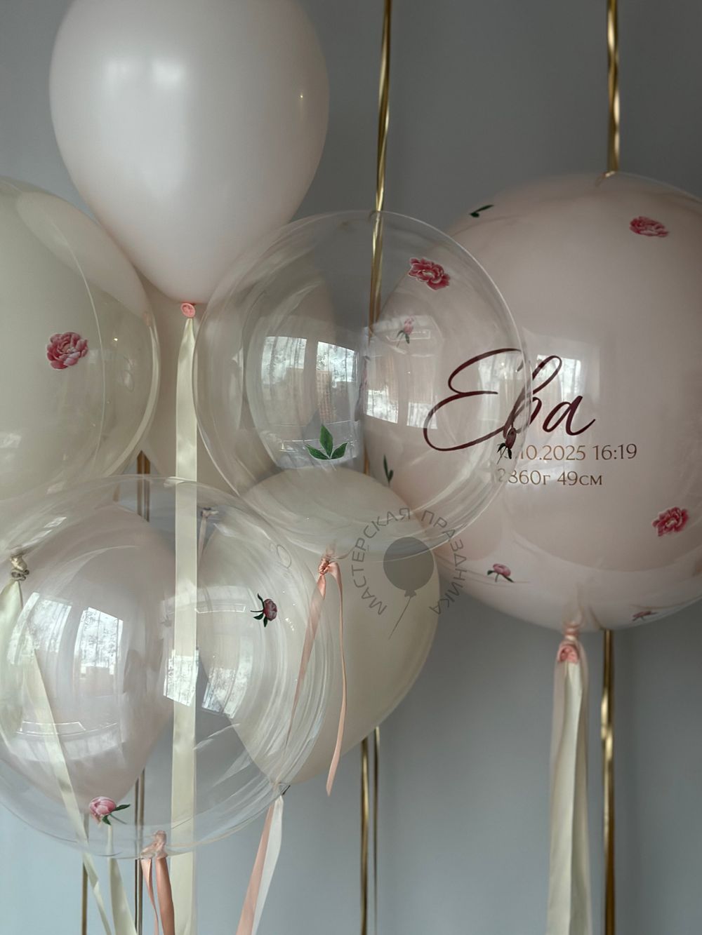 Воздушные шары на выписку для девочки №8694  Изображение4