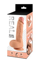 Реалистичный фаллоимитатор Real Dual Layer 15 см