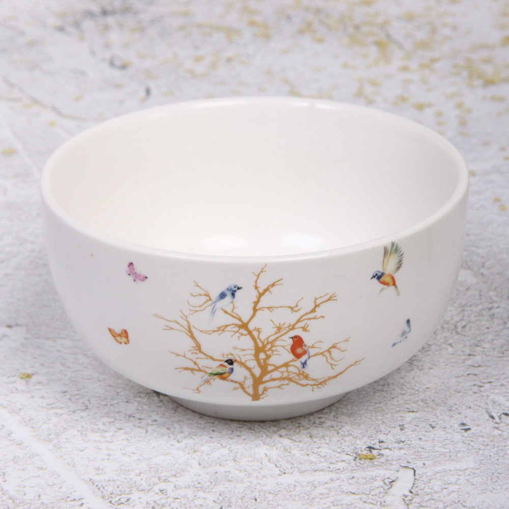 Салатник керамический «Райский сад» 11,5*6см, белый