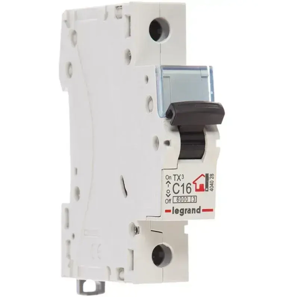 LEGRAND Выключатель автоматический однополюсный 16А C TX3 6кА (404028)