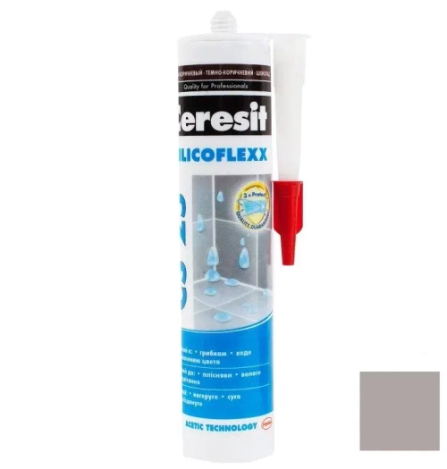 Герметик - затирка силиконовая Ceresit CS 25 Silicoflexx, манхеттен , 280 мл 1055895
